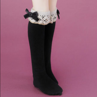 doll more msd lacy girl knee socks black
