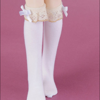 doll more msd lacy girl knee socks white
