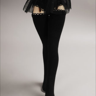 doll more msd spandex band stockings black