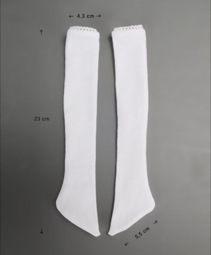 doll more msd spandex band stockings white