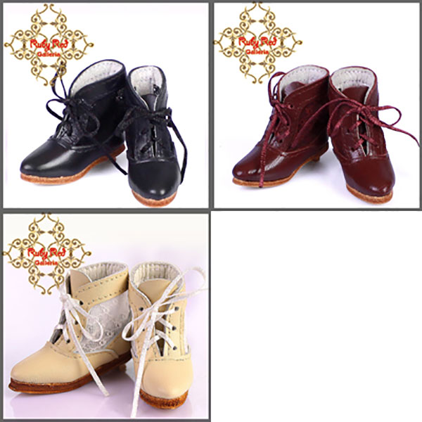 RubyRed Galleria Bleuette Leather and Lace Boots