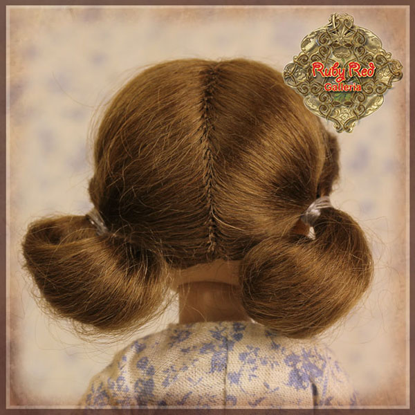 brown wig pigtails