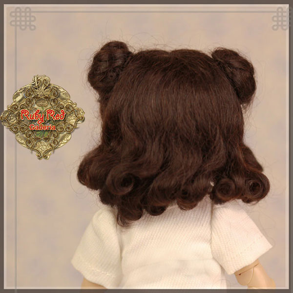 RubyRed Galleria Size 5/6 Ten Ping Black Mohair Wig with Long Curls