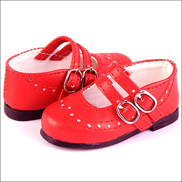 RubyRed Galleria MSD Red Double Strap Mary Jane Shoes