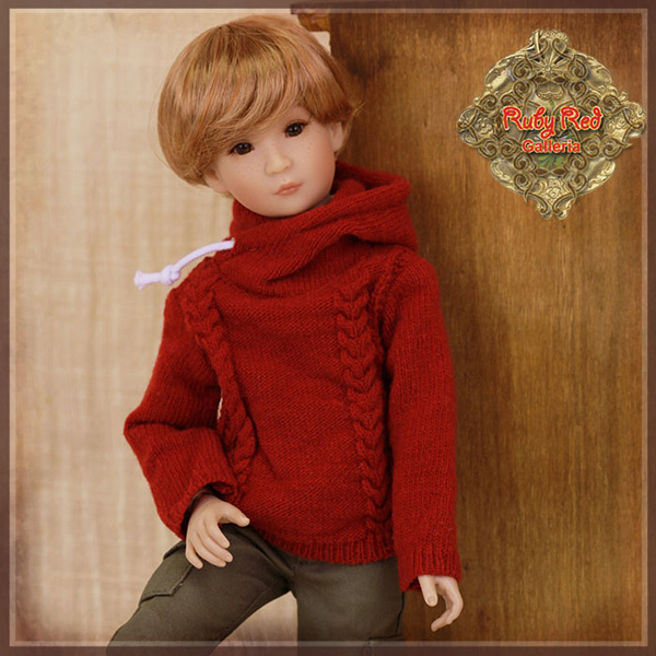 ruby red galleria 12" red sweater wc0058A