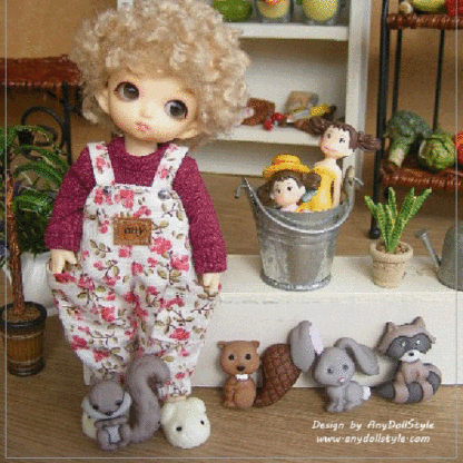 anydoll xsmall fancy overalls
