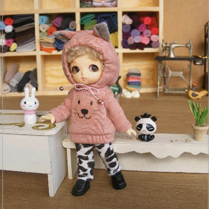 anydoll xsmall puppy hoodie pink