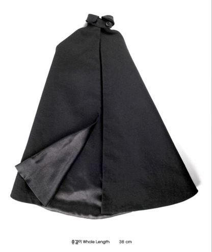 Suri Black Long Hooded Cape for MSD - Image 3
