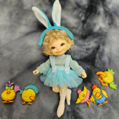 any doll style hape blue tiny