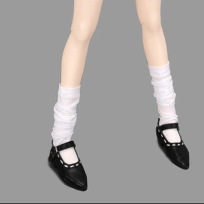 doll more sd white cotton knee socks