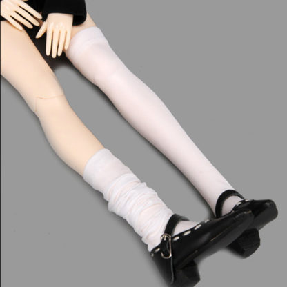 doll more sd white cotton knee socks