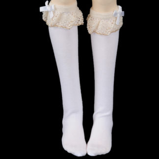doll more sd white lacy girl socks