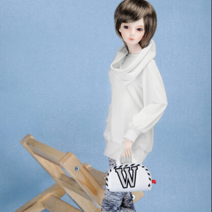 dollmore model f white cowl neck mini