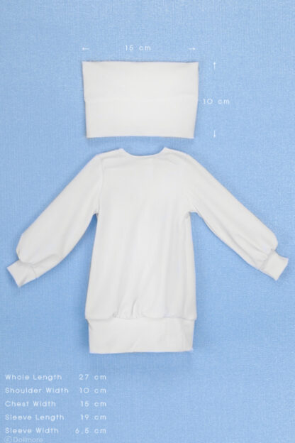 dollmore model f white cowl neck mini
