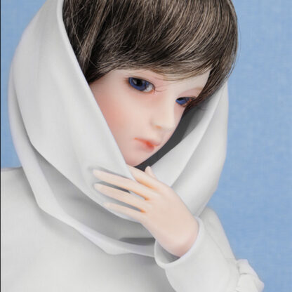 dollmore model f white cowl neck mini