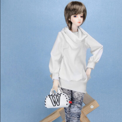 dollmore model f white cowl neck mini