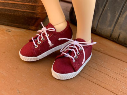 shoe shack msd minifee sneaks burgundy