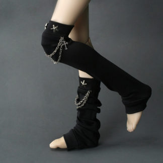 dollmore chain star leg warmers black msd