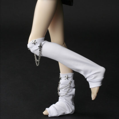 dollmore chain star leg warmers white msd