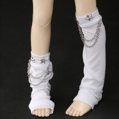 dollmore chain star leg warmers white msd