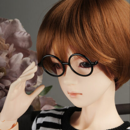 dollmore msd sk steel frame round black glasses