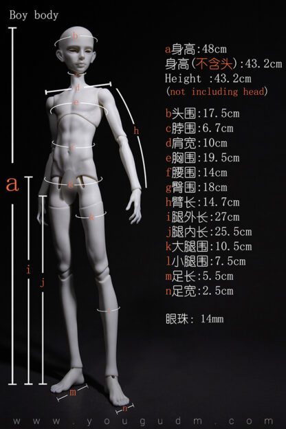 dream valley msd b4-17 boy body