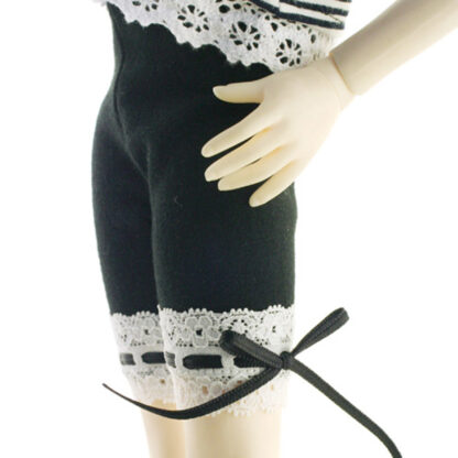 dollmore msd lace trim black shorts