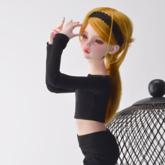 dollmore msd fitted black crop top