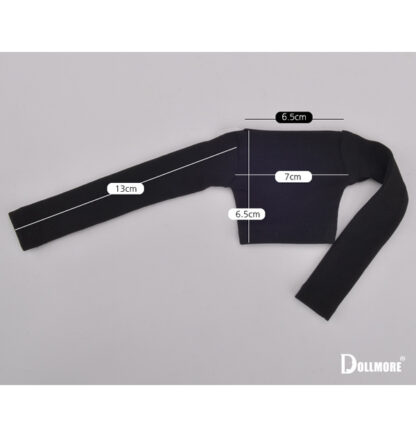 dollmore msd fitted black crop top
