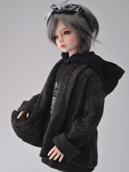dollmore msd heathered black knit cardigan