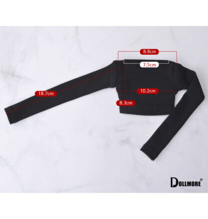 dollmore sd black fitted crop top