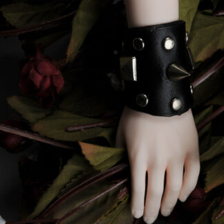 dollmore wide black stud bracelet