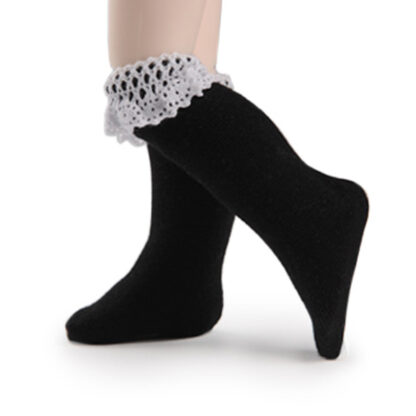 dollmore deardoll yosd lace top knee socks blac