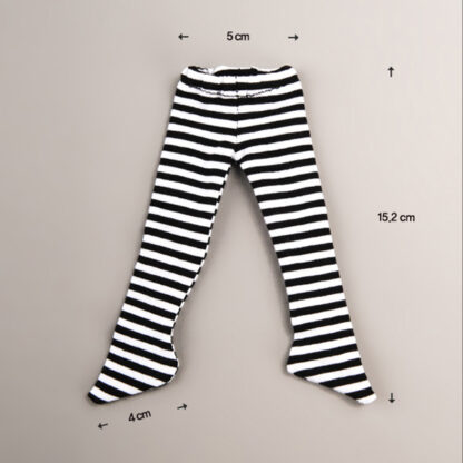 dollmore deardoll black white stripe tights