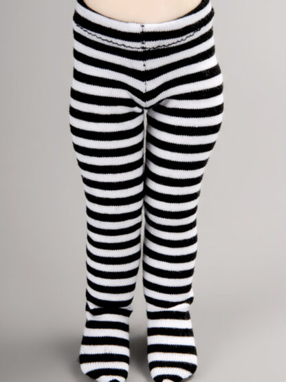 dollmore deardoll black white stripe tights