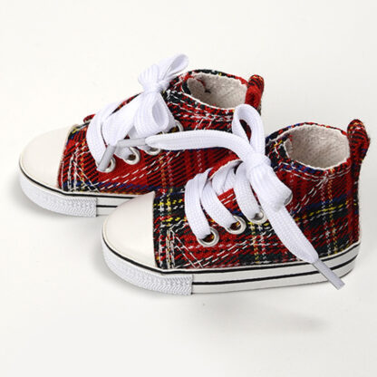 dollmore msd red plaid sneakers