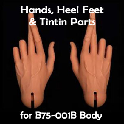 doll zone male body parts b75-001b hands heel feet tintin