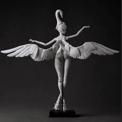 coral reef black white swan body