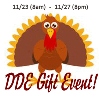 dde gift event thanksgiving black friday