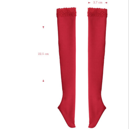 dollmore msd red lace band stockings