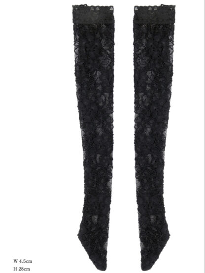 dollmore sd classic black lace stockings