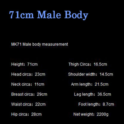 mystic kids sd 71cm male body