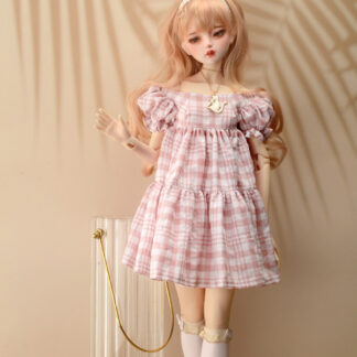 dollmore sd pink checked dress