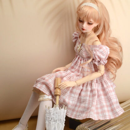 dollmore sd pink checked dress
