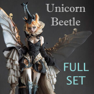 1/3 Unicorn Beetle FULL SET, Peony White