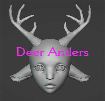 logan doll deer antlers
