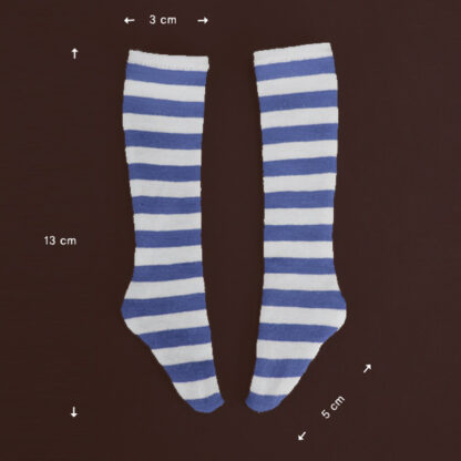 dollmore msd blue white striped knee socks