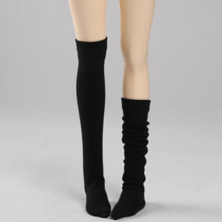 dollmore sd black cotton knee socks