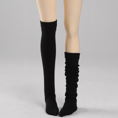 dollmore sd black cotton knee socks