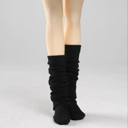 dollmore sd black cotton knee socks